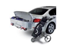 Box na tažné zařízení MFT BackBox stříbrný lesk + základna Backcarrier + rožšíření pro lyže (2)