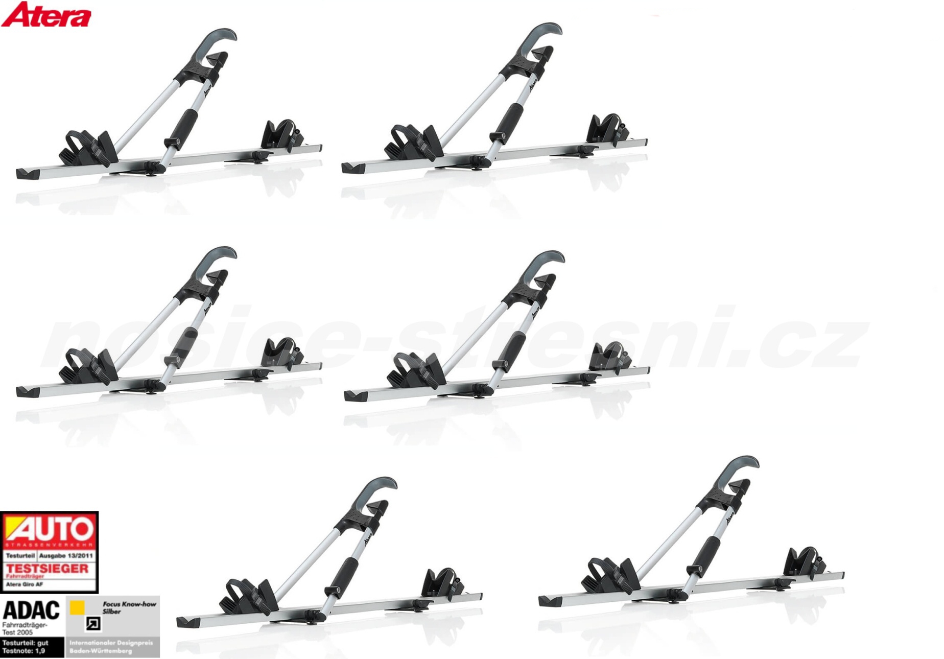 Atera giro af+ plus 6x , sada 6 ks sjednocení zámků zdarma! . Nosič kol