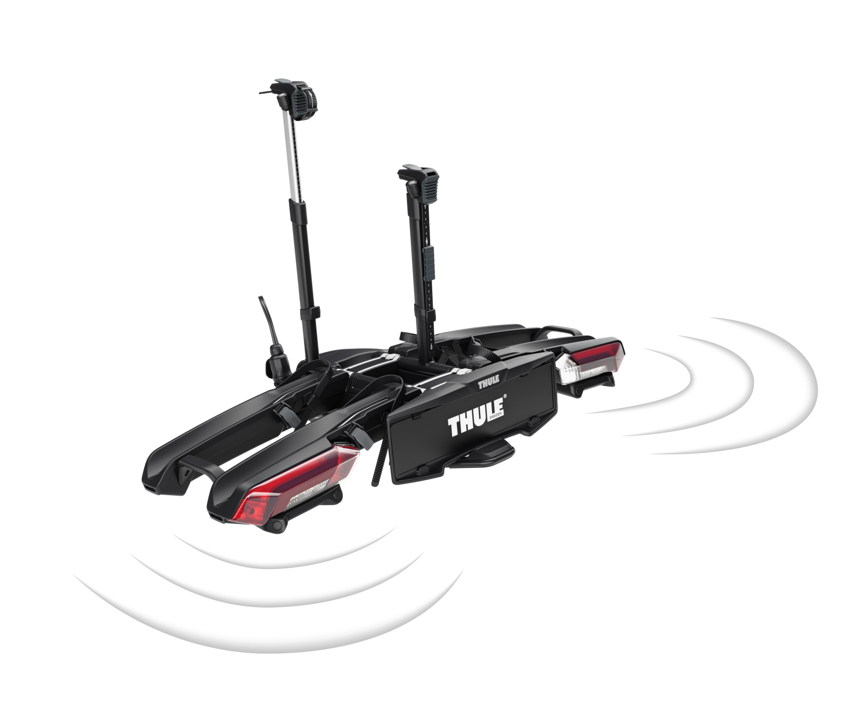 Nosič 2 kol na tažné thule epos parksecure s parkovacími senzory . Nosič kol