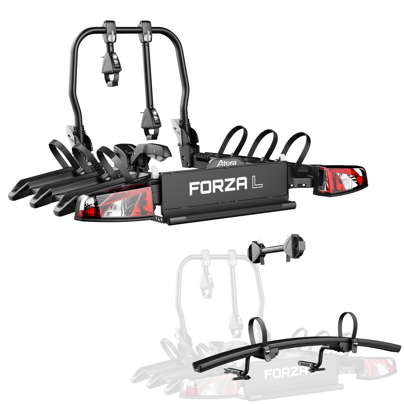 Nosič 4 kol na tažné atera forza l 3+1 skládací . Nosič kol