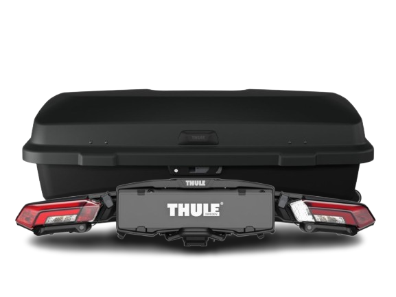 Nosič 2 kol na tažné thule epos parksecure s parkovacími senzory + thule santu . Nosič kol