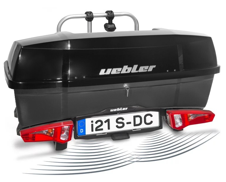 Nosič 2 kol na tažné uebler i21 s dc skládací 60° výklop parkovací senzory + uebler b1 . Nosič kol