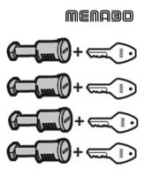 Zámková sada Menabo prodloužená (4ks) (2)