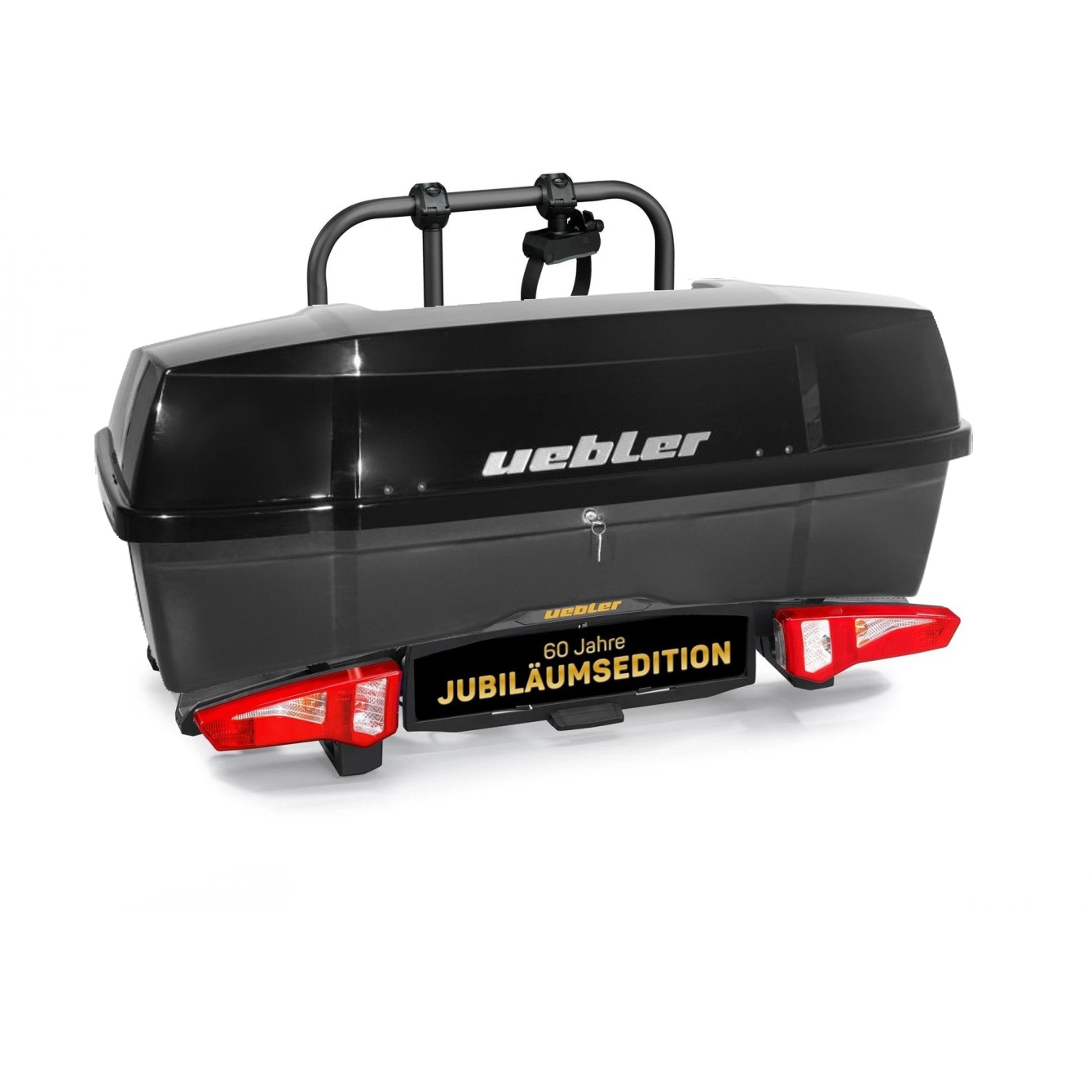 Nosič 2 kol na tažné zařízení uebler i21 z černý skládací, 60° výklop + uebler b1 . Nosič kol