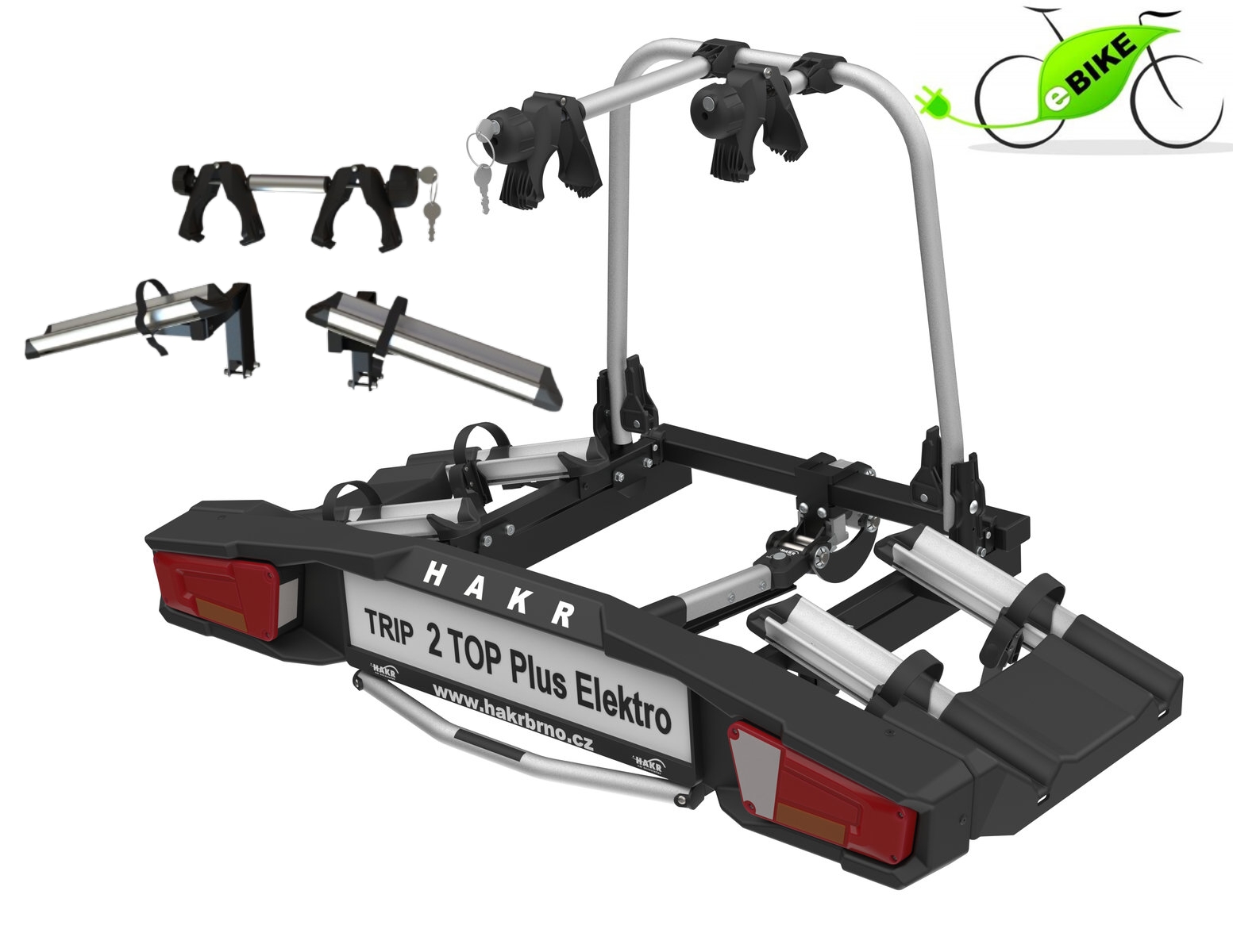 Nosič 3 kol na tažné zařízení hakr trip 2+1 top plus elektro . Nosič kol