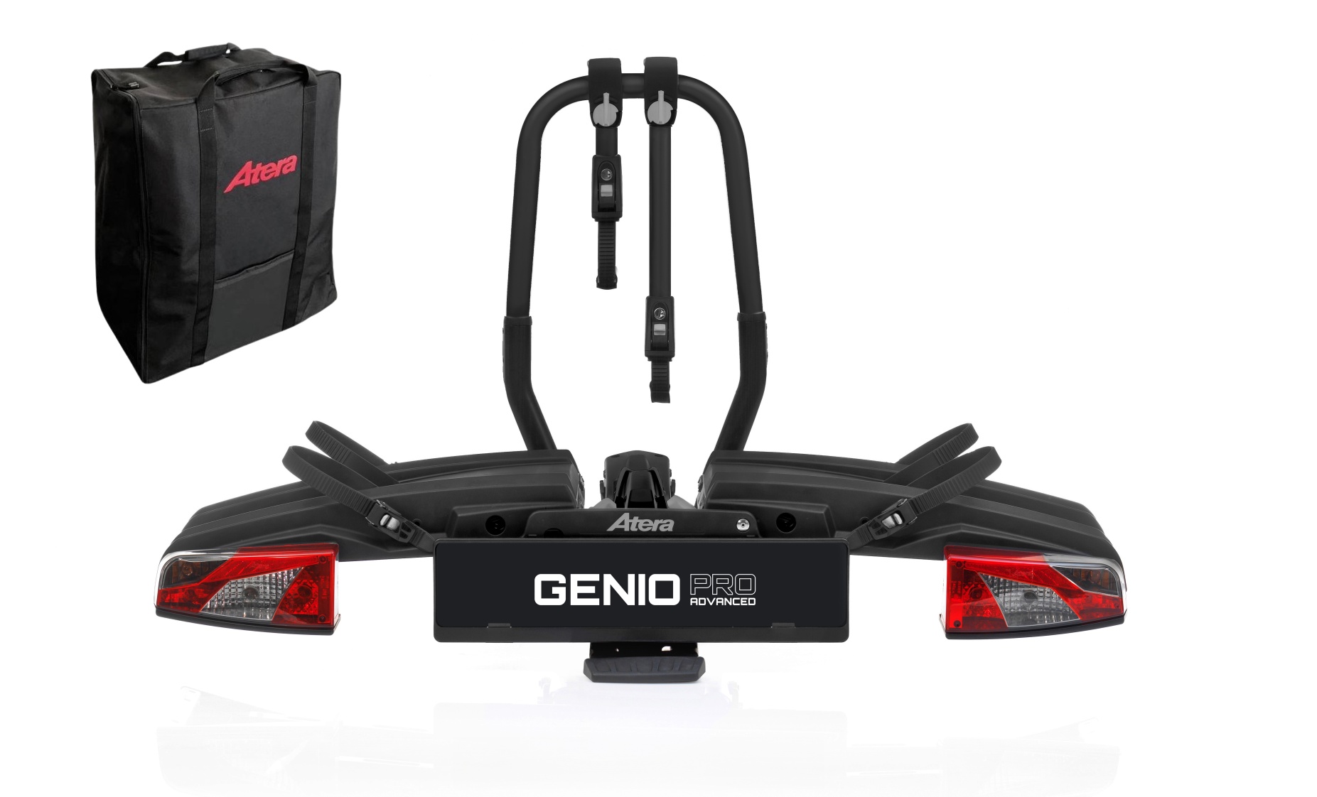 Nosič 2 kol na tažné atera genio pro advanced black  skládací + taška . Nosič kol